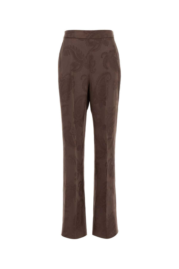 Embroidered Jacquard Pant M0428 Exterior: Viscose Silk Pantaloni