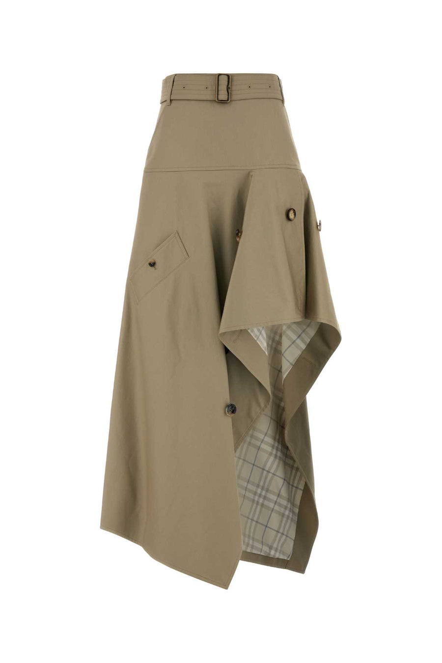 Cappuccino Gabardine Skirt Saltmarshbeige Gonne