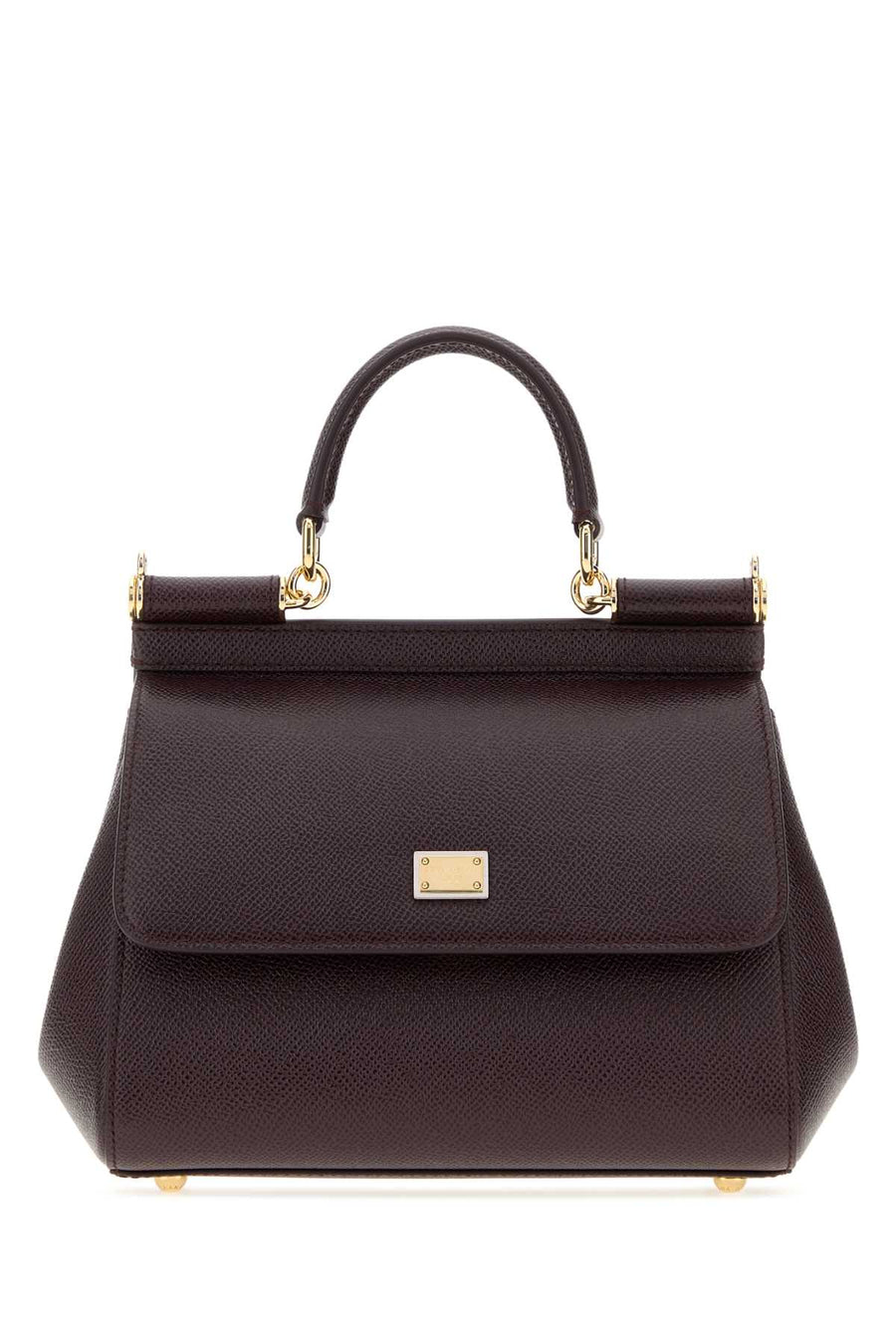 Dolce & Gabbana Exterior: 100% Calf; Lining: 100% Cotton top handle bag in black