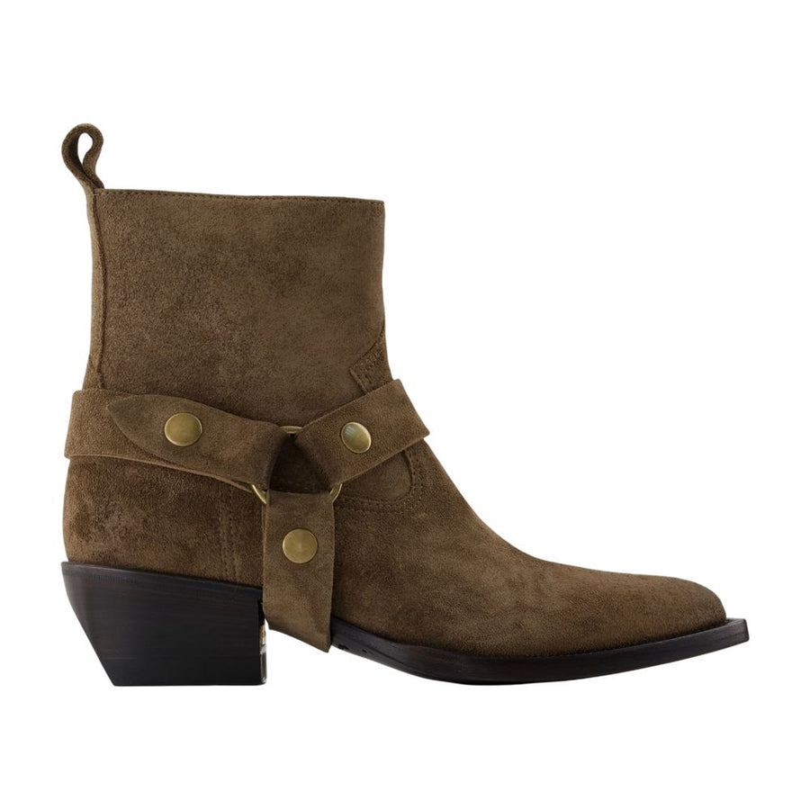 Golden Goose Deluxe Brand Calfskin ankle boot in khaki