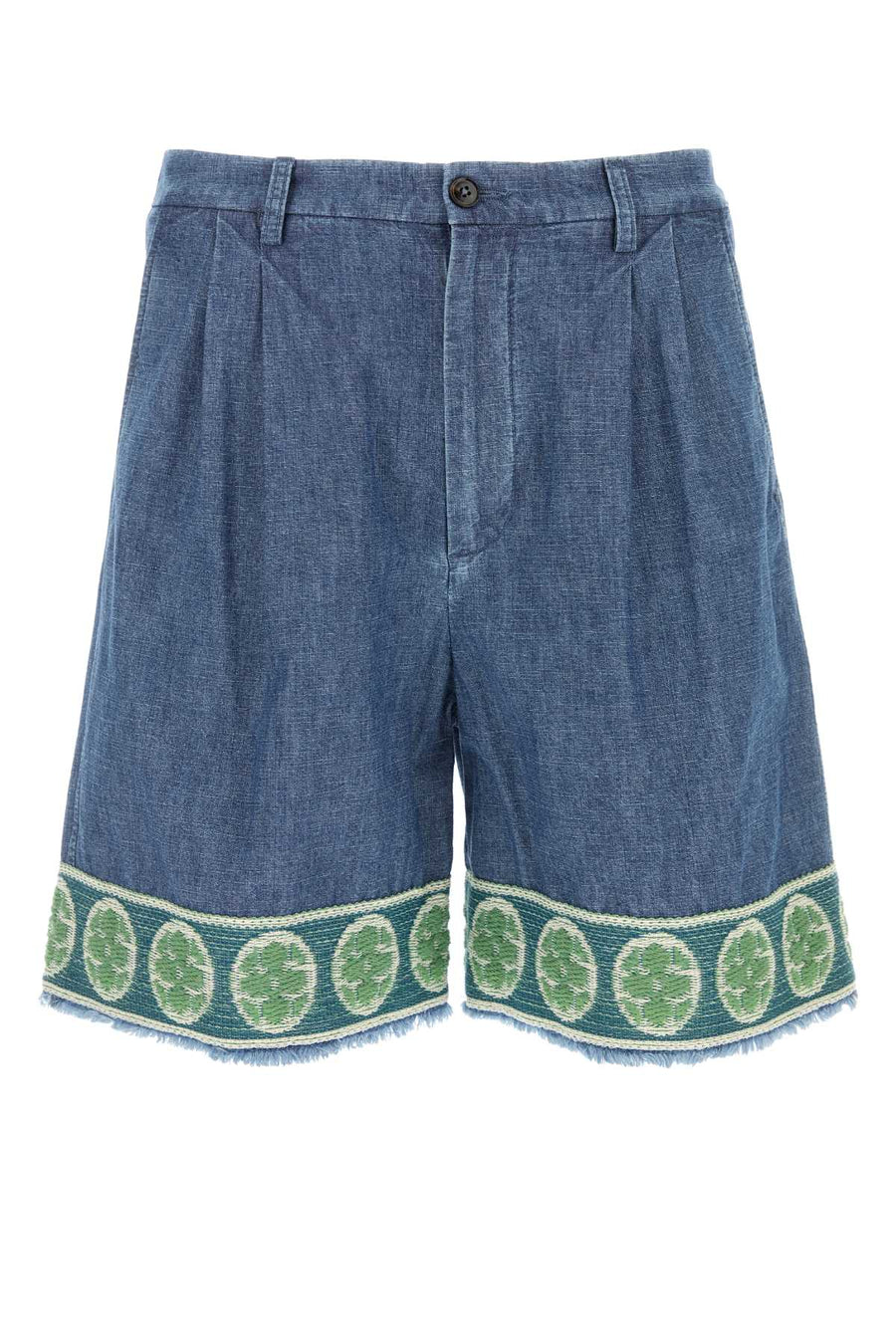Valentino Garavani Denim 100% Cotton bermuda shorts in blue