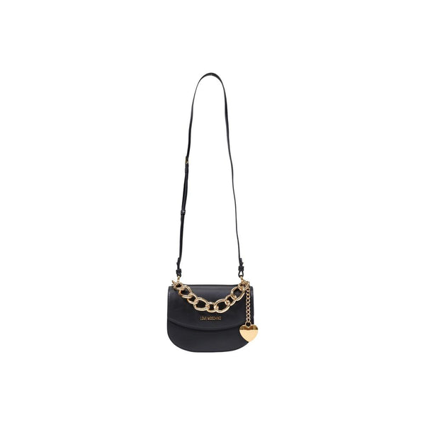 Love Moschino 90% Viscose shoulder bag in black