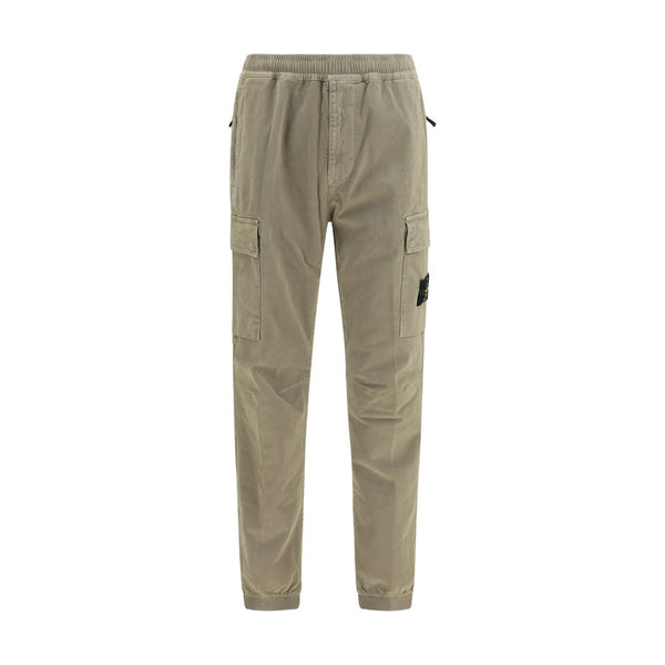 Stone Island 97% Cotton 3% Elastane cargo pants in beige
