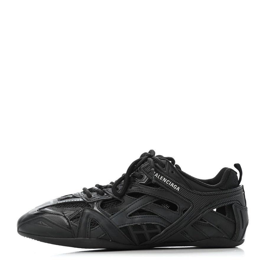 Balenciaga Panelled mesh and faux-leather sneaker in black