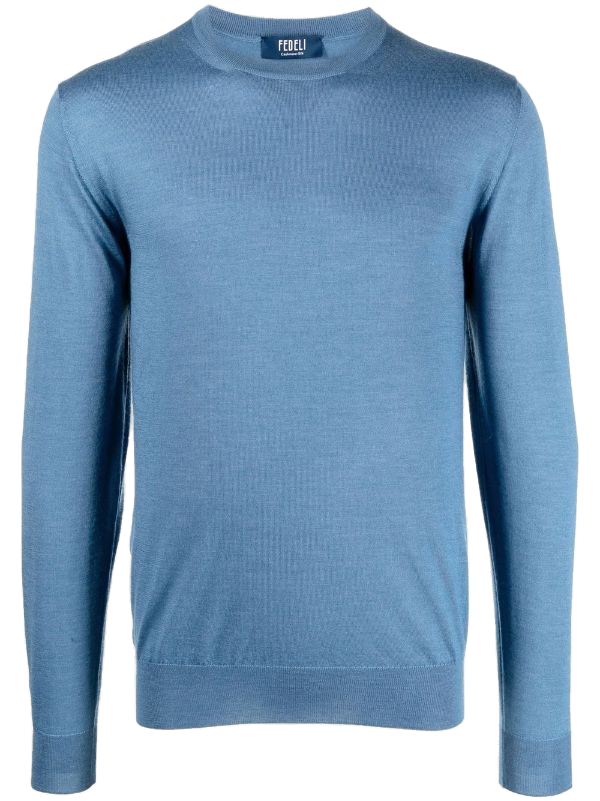 Fedeli Cashmere 70% sweater in blue