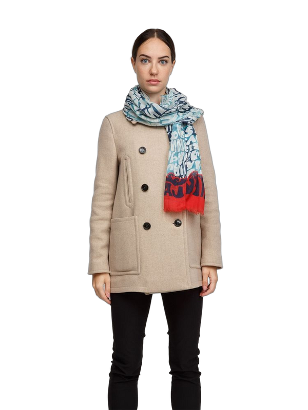 Lanvin 100% Wool scarf in red