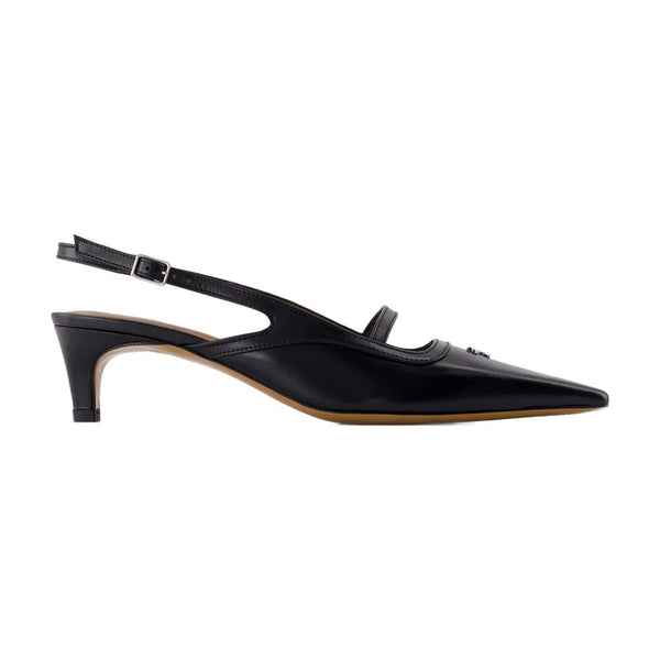 Maison Kitsune calfskin heel in black