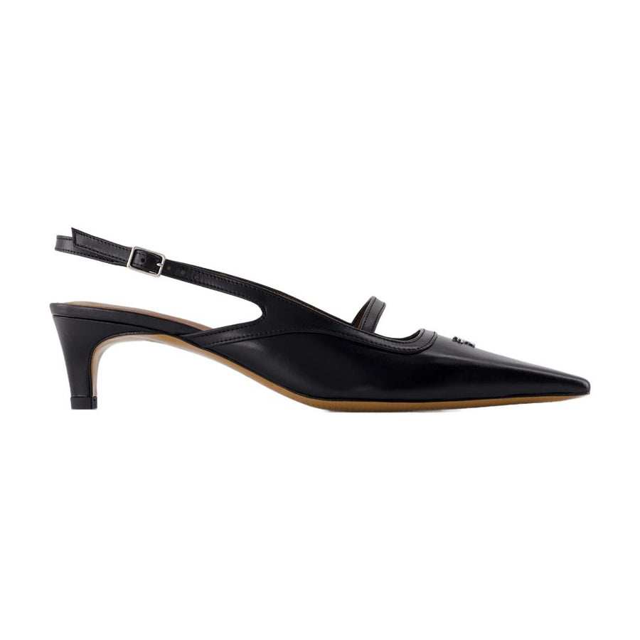 Maison Kitsune calfskin heel in black