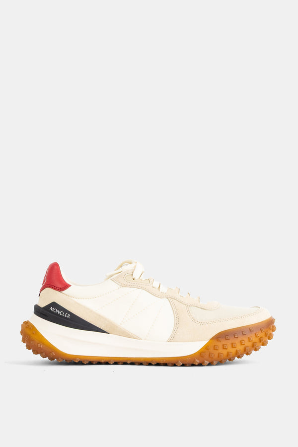 Moncler Leather upper sneaker in beige