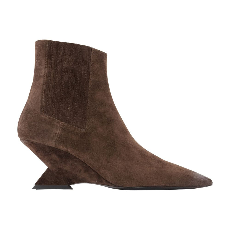 Cheope Ankle Boots - The Attico Leather Brown Calfskin Shoes / Ankle-boots