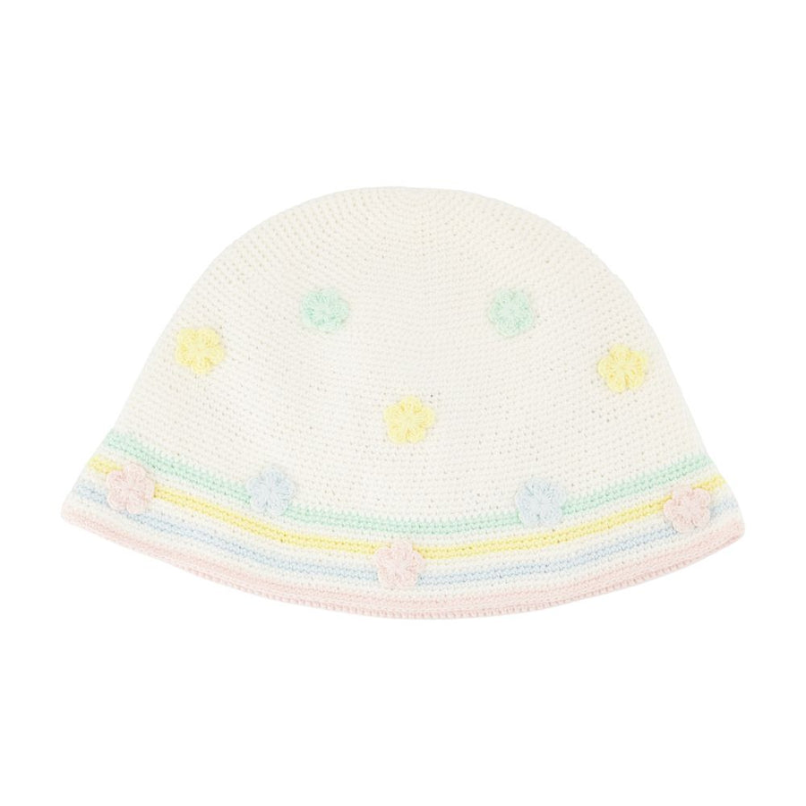 Casablanca A-AW25-HAT-095-01 Cotton bucket hat in white