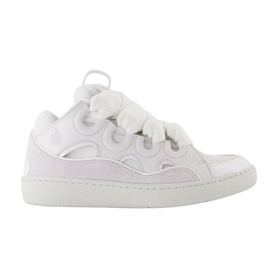 Curb Sneakers - Lanvin Synthetic White Calfskin Shoes /