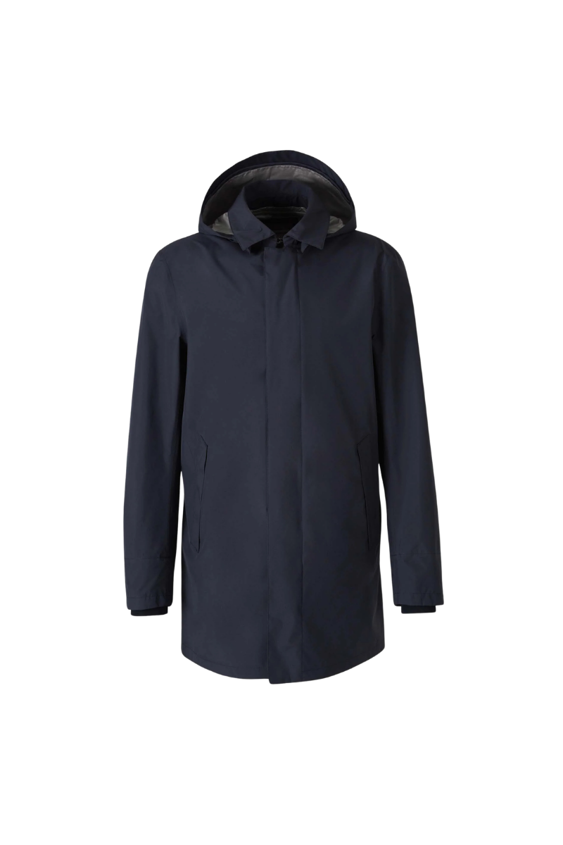 Herno 100% Polyamide (Nylon) coat in navy