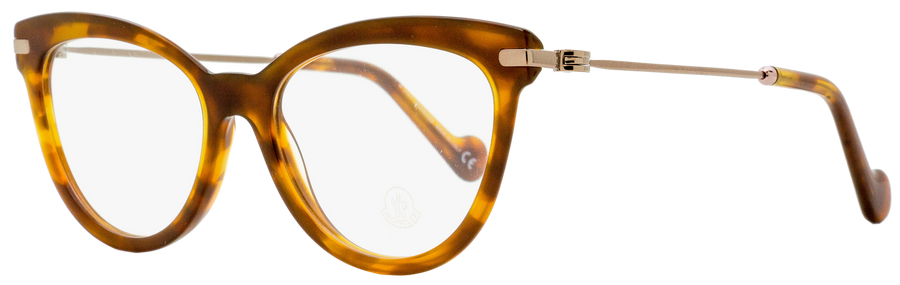 Moncler Cat Eye Eyeglasses Ml5018 053 Blonde Havana-Bronze 53mm 5018 Havana/bronze Plastic (acetate)/metal