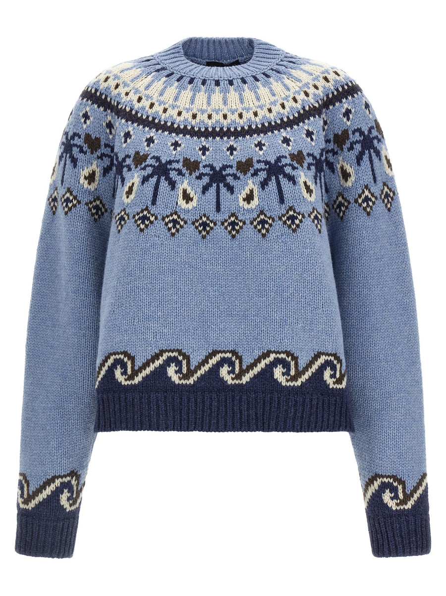 Alanui 100% virgin wool sweater in blue