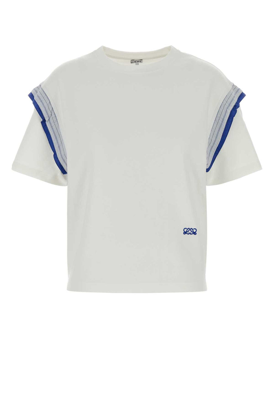 White Cotton T-Shirt Exterior: Nylon