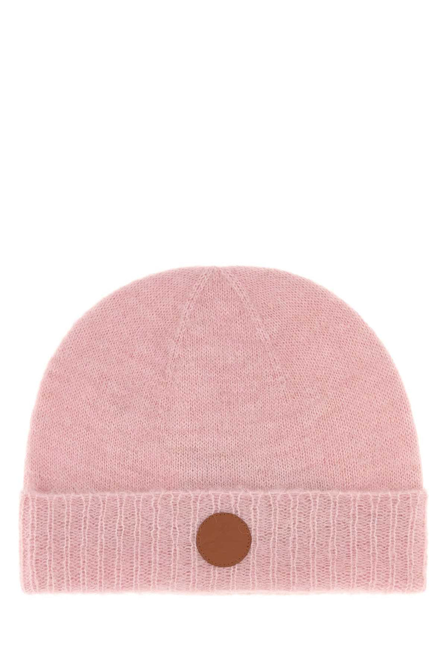 Pink Alpaca Blend Fluffy Beanie Hat Aw26powderpink Exterior: Nylon Wool Cappelli