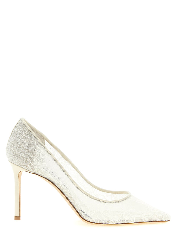 Jimmy Choo 75% Fabric pump in white