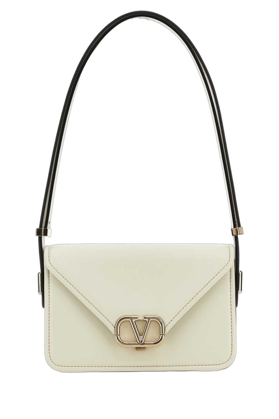 Valentino Garavani Exterior: 100% Leather. Lining: 100% Leather. Finishing: Platinum shoulder bag in white