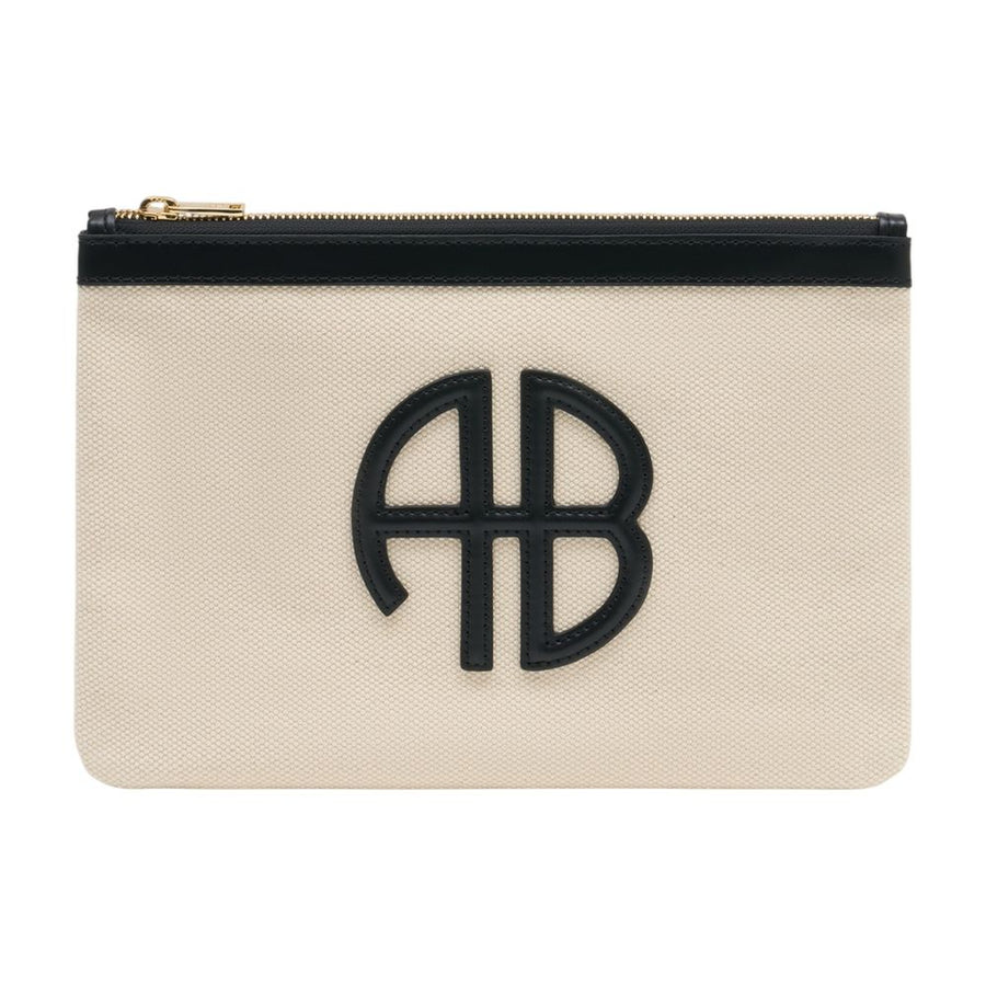 Anine Bing Cotton clutch in beige