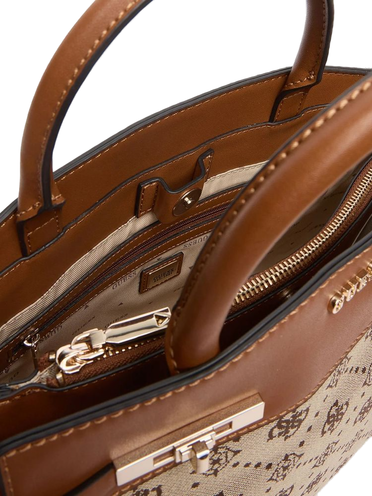 Guess 100% Polyester satchel bag in beige