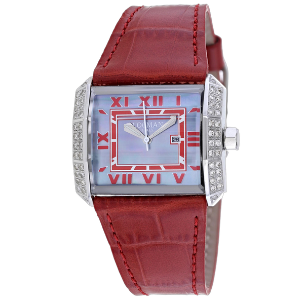 Locman Stainless steel case watch in red