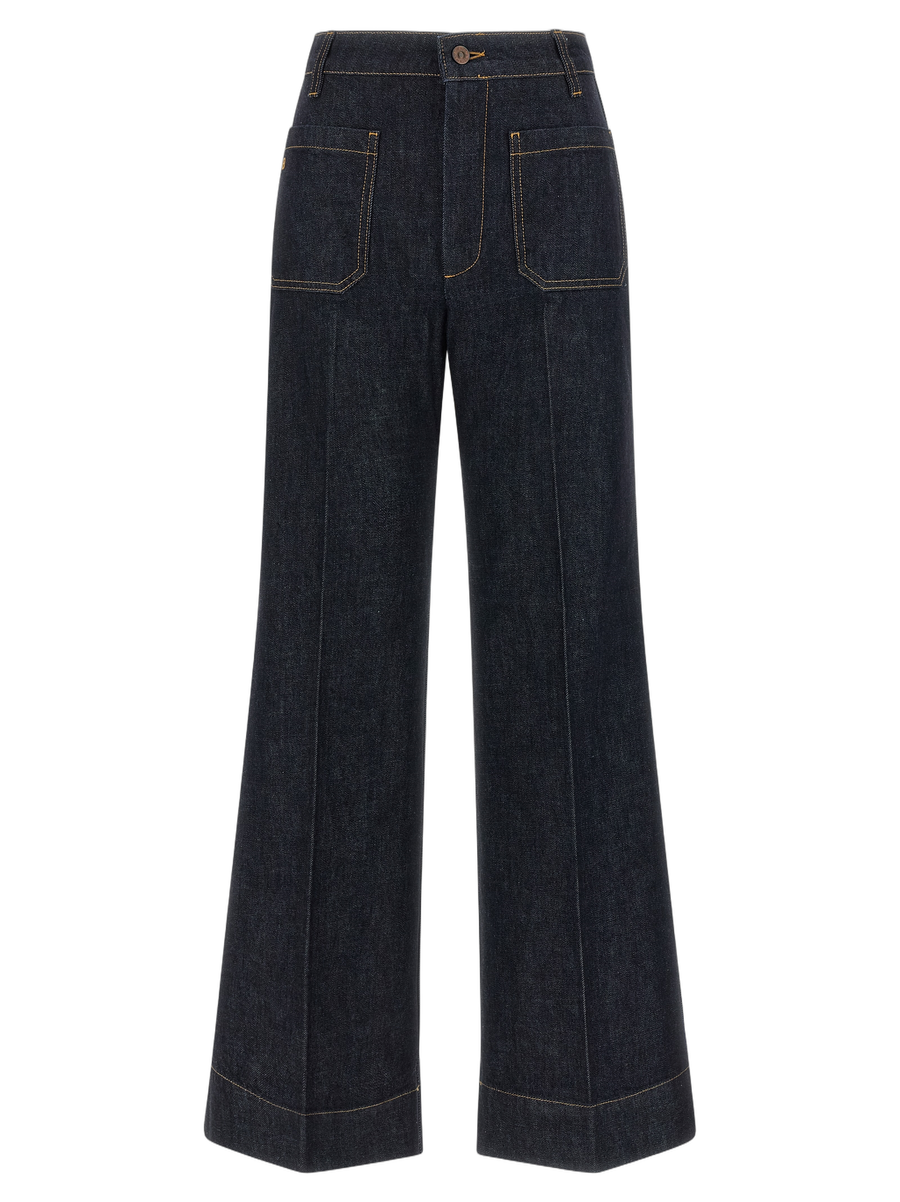 Victoria Beckham 100% cotton jeans in blue