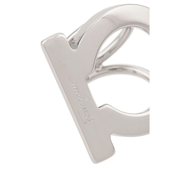 Ferragamo Metal scarf ring in silver