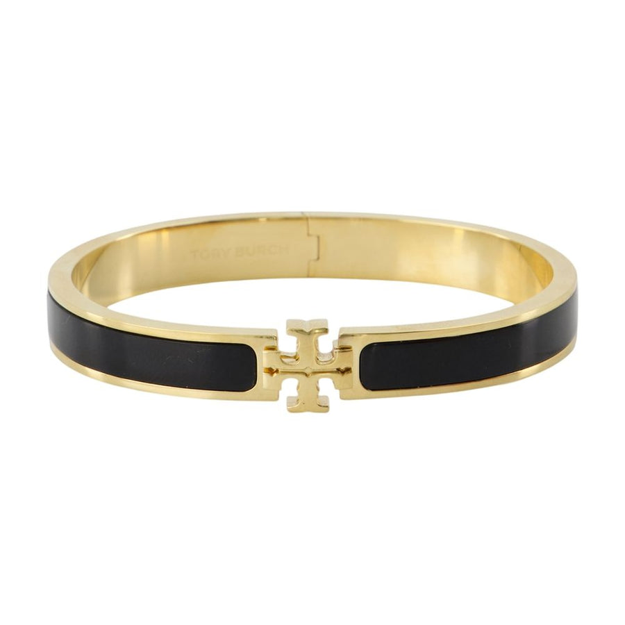 Tory Burch Gold-plated metal with black enamel bracelet in gold
