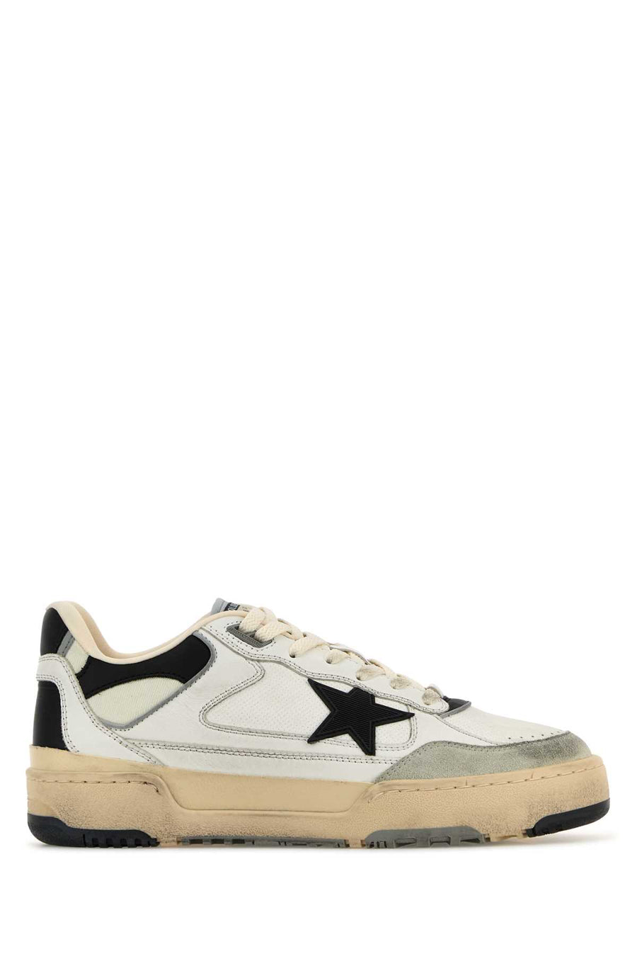Multicolor Leather Forty2 Sneakers Whiteblackbeige