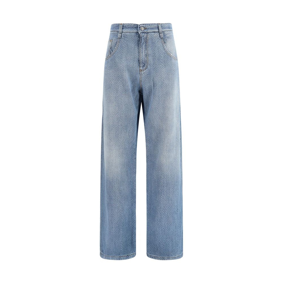 Blue Cotton Relaxed Fit Jeans Clothing