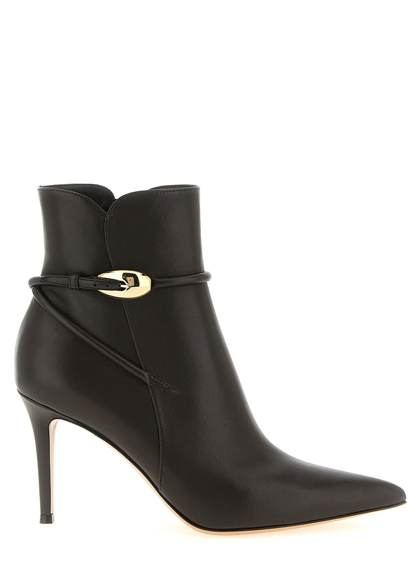 Gianvito Rossi Lambskin ankle boot in black