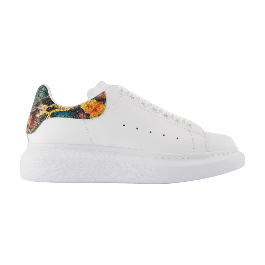 Alexander McQueen calfskin sneaker in white