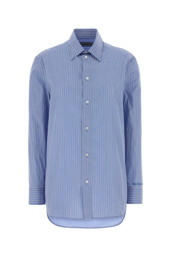 Balenciaga Exterior: 87% Cotton 13% Nylon shirt in blue