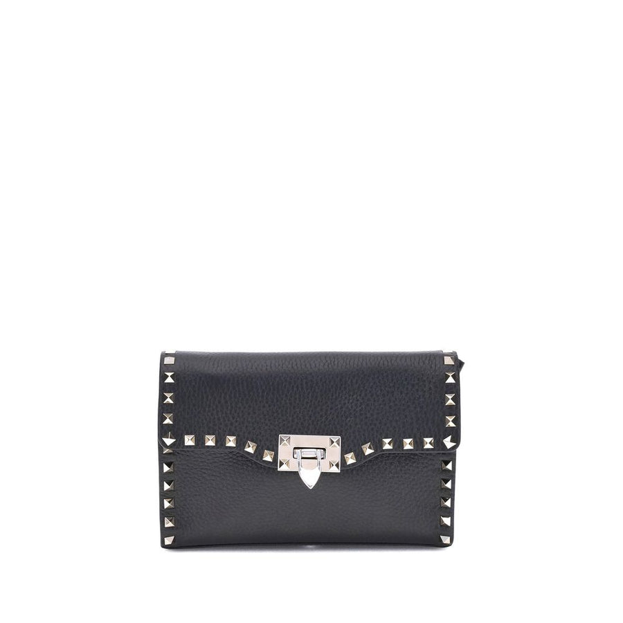 Valentino Garavani 100% Calf Leather Bos Taurus shoulder bag in black