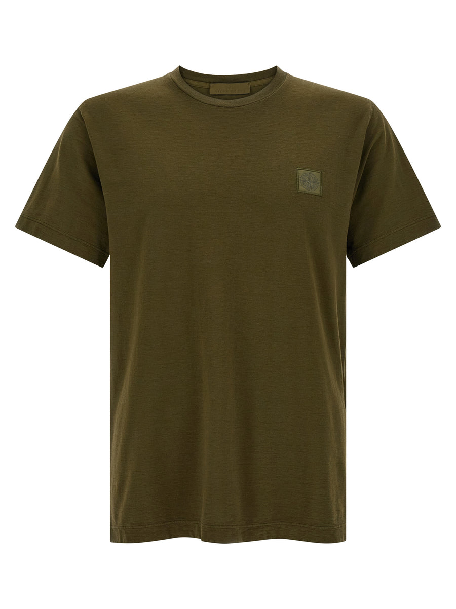 Stone Island 100% Cotton t-shirt in green