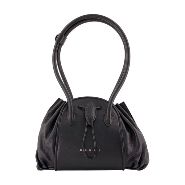 Marni calfskin shoulder bag in black