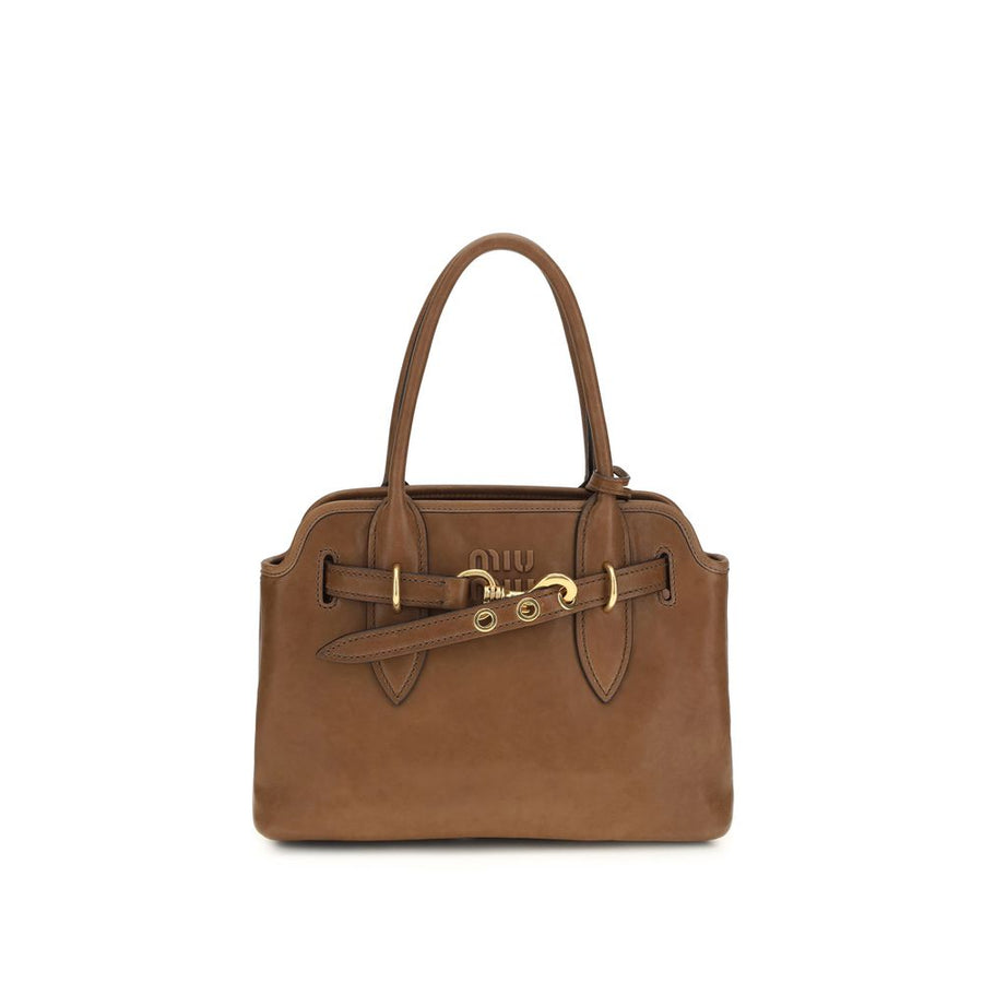 Miu Miu 100% Lamb Ovis Aries top handle bag in brown