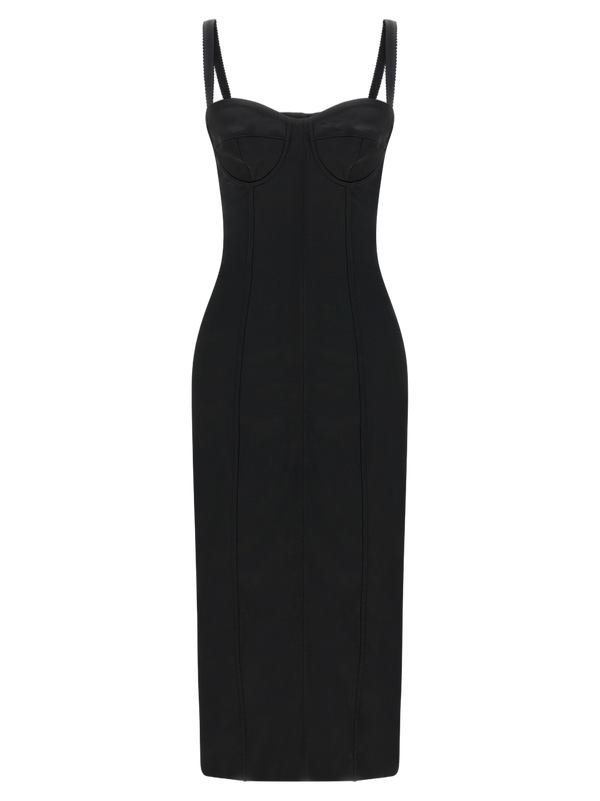 Dolce & Gabbana 62% acetate dress in black