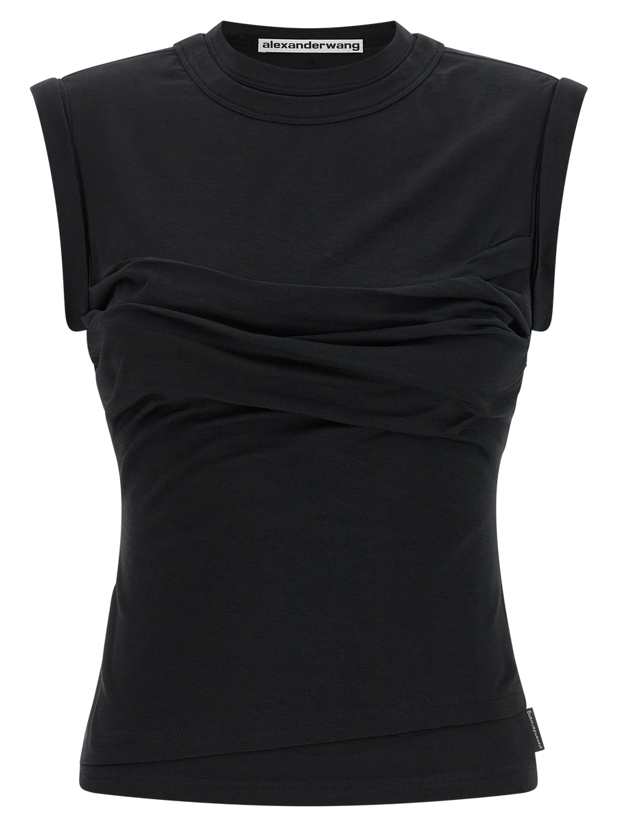 Alexander Wang 95% cotton tank top in black
