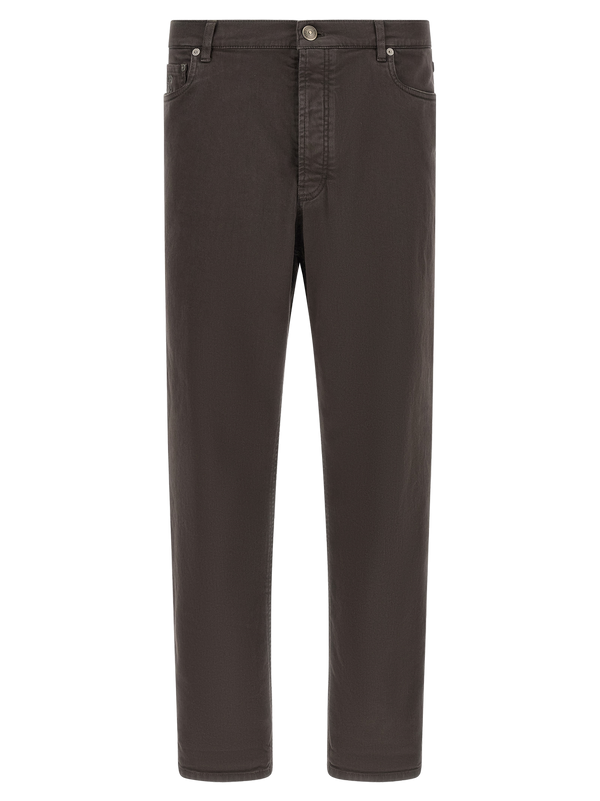Brunello Cucinelli 99% cotton jeans in brown