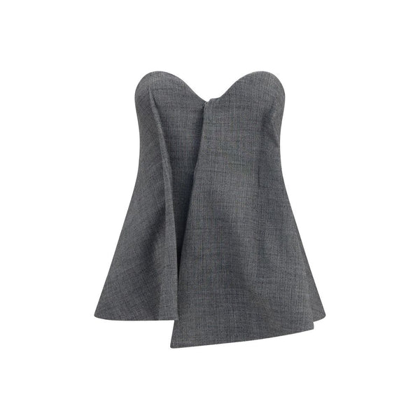 Magda Butrym 96% Merino Wool corset in gray