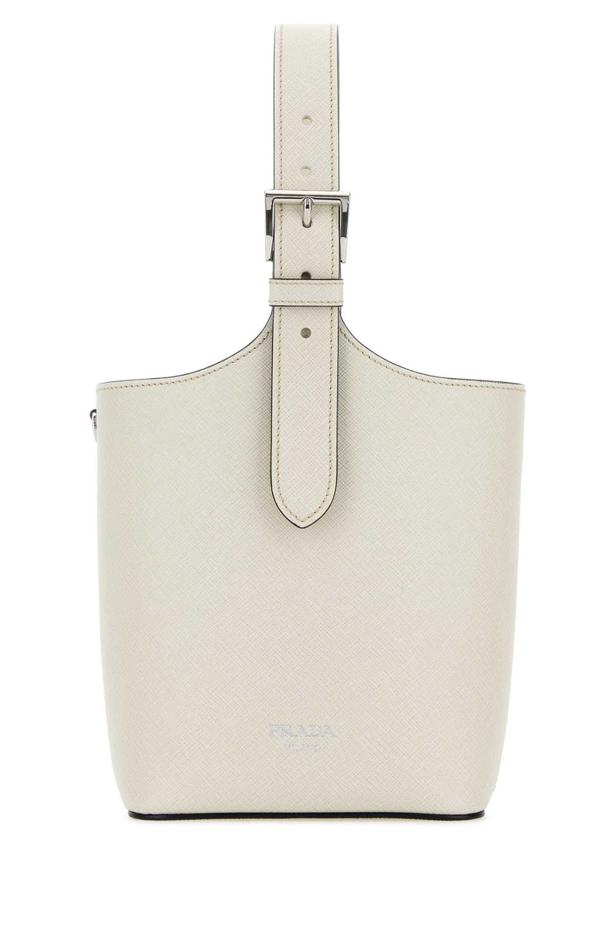 Prada Exterior: 100% Leather shoulder bag in white