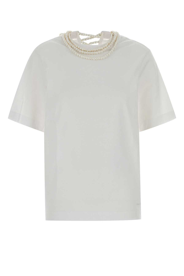 Carven Necklace Exterior: 100% Cotton t-shirt in white