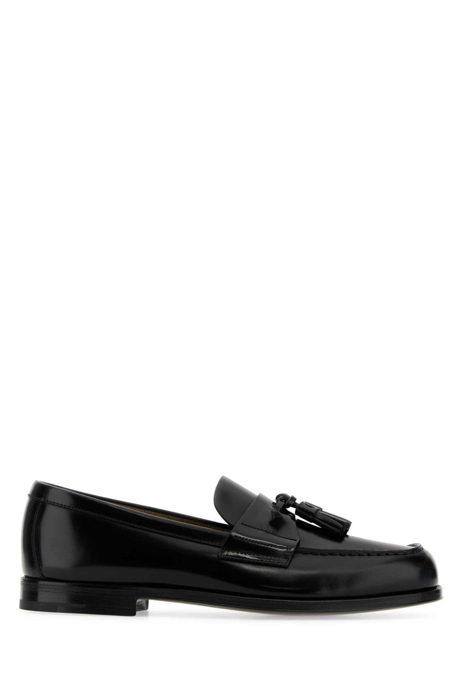 Prada 100% Vitello Leather loafer in black