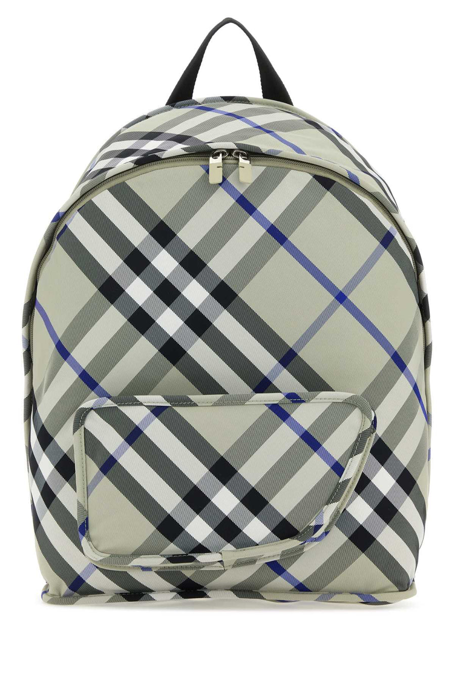 Burberry Shield Exterior: 100% Nylon; Lining: 100% Nylon; Finishing: Silver metal backpack in beige