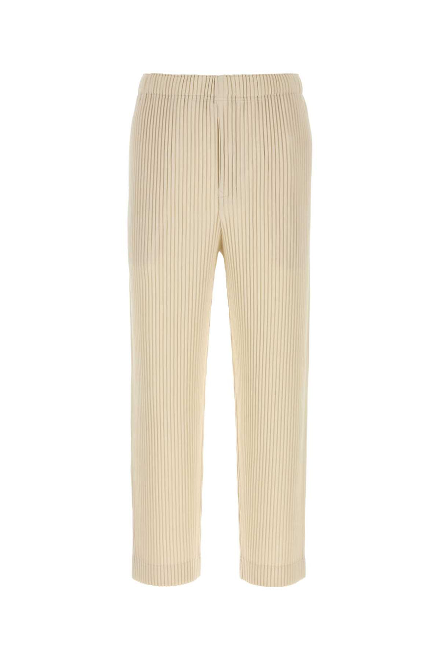 Homme Plisse' Issey Miyake Colors 100% Polyester trousers in beige