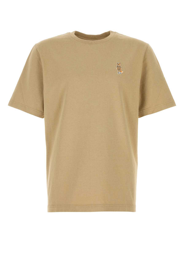 Maison Kitsune Comfort 100% Organic Cotton t-shirt in beige