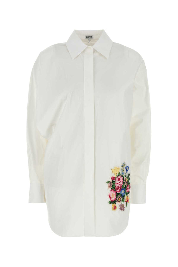 Loewe Draped 100% Cotton shirt in white