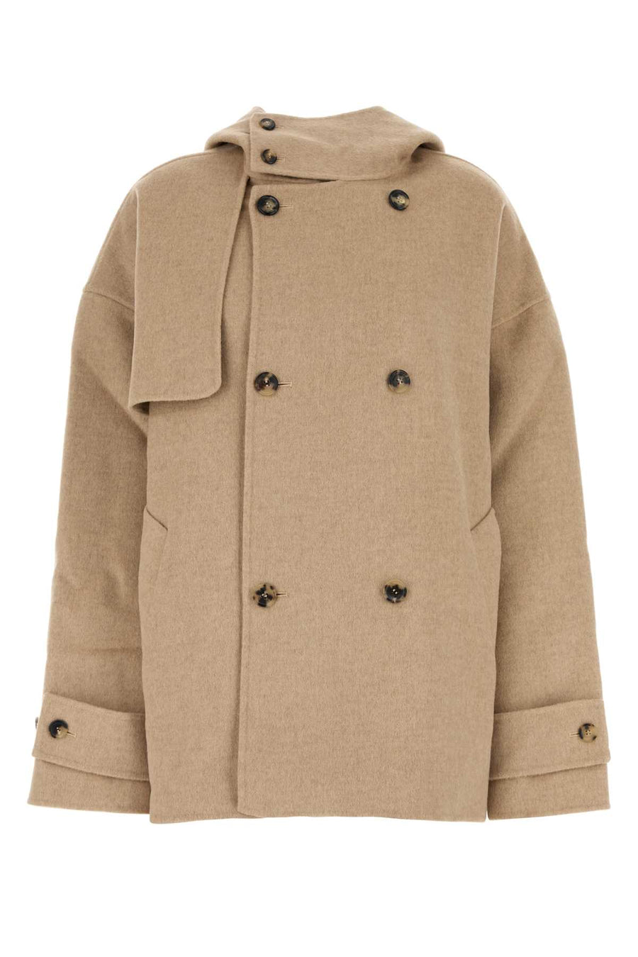 JW Anderson Peacoat 100% Wool coat in beige
